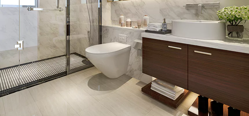 Burst Pipe Bathroom Cleanup in Ashburn